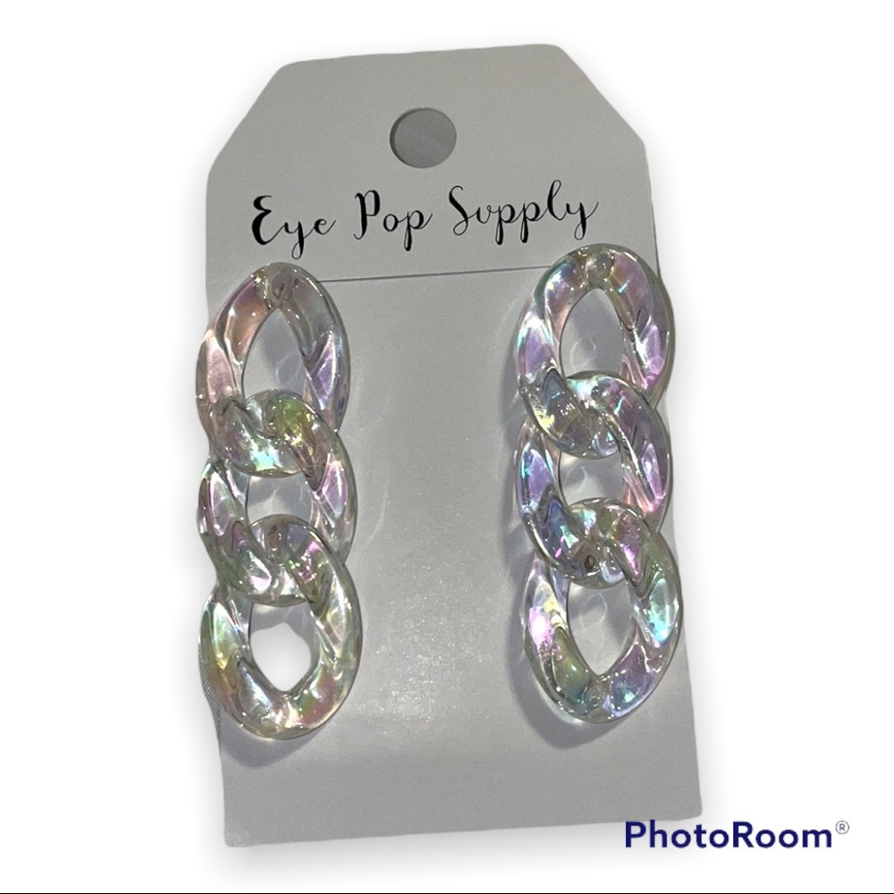 Iridescent Chain Earrings